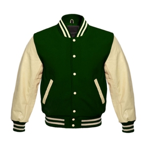 Nuevo logotipo personalizado parches bordados a prueba de viento Letterman béisbol cuero manga lana cuerpo CollegeBaseballjacket para hombres - Product Image 1