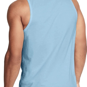 Las camisetas sin mangas transpirables de talla grande para hombre con diseño de servicio OEM más vendidas de Pakistán, ropa de gimnasio, camiseta sin mangas para hombre - Product Image 3