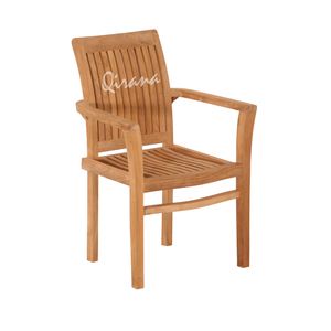 Sillas de jardín con acabado natural, silla de comedor de madera de teca moderna para exteriores, silla apilable para sentarse, muebles para el hogar - Product Image 3