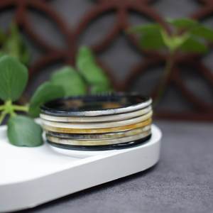 Brazalete lacado de cuerno de búfalo natural genuino de Color Natural, brazalete de cuerno, regalo para mujer, brazalete apilable, regalo para el Día de la madre - Product Image 3