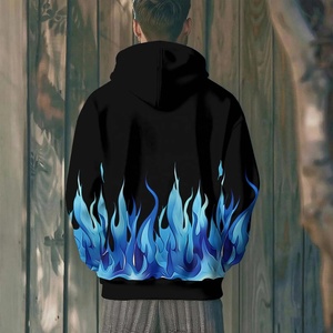 ชุดเซ็ตเสื้อฮู้ดซิปและกางเกงวอร์มผ้าเดนิมทรงโอเวอร์ไซส์สำหรับผู้ชาย สั่งทำได้ คุณภาพสูง พิมพ์ลายแบบซับลิเมชั่น สไตล์สตรีทแวร์ สำหรับฤดูใบไม้ร่วงและฤดูหนาว - Product Image 4