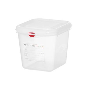 Contenitore per Alimenti GN 1/6 in Polipropilene HENDI 2.6L Trasparente Rettangolare 176x162x150mm - Product Image 1
