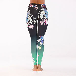 High Quality Mid Waist Fancy Floral Printed Breathable Quick Dry Women's Fitness Gym Sport <b>Lace</b> Yoga <b>Leggings</b> for Yoga & Workout - Product Image 4