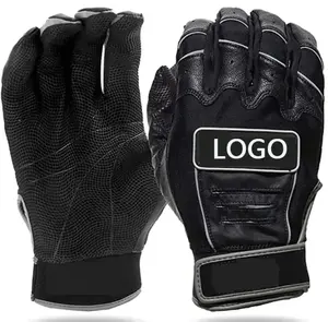 Vente en gros de gants de baseball et softball en cuir véritable avec paume Gants de frappeur pour jeunes adultes avec des échantillons gratuits - Product Image 5