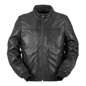 Chaqueta de Invierno de Cuero Genuino para Hombre, Diseño Superior, 100% de Alta Calidad, Cuello Alto, Manga Larga, Logotipo Personalizado, Impermeable y Resistente al Viento - Product Image 1