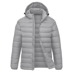 Vestes matelassées pour hommes personnalisables Respirantes Capuche Fermeture éclair Broderie Décoration Teinture unie Toutes les couleurs Veste pour hommes - Product Image 1