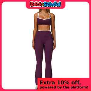 ชุด2ชิ้นสำหรับผู้หญิงชุดโยคะชุดออกกำลังกาย2ชิ้นชุดออกกำลังกายชุดกีฬาเอวสูงชุดออกกำลังกาย - Product Image 6