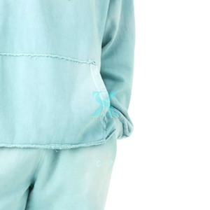 mens acid wash tracksuit cotton <b>polyester</b> <b>hoodie</b> jogger two piece matching set men tracksuit cotton <b>hoodie</b> jogger set gym wear - Product Image 5