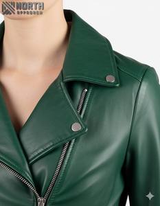 Vestes en cuir véritable personnalisées de la meilleure qualité pour femmes Veste en cuir nappa de mouton à la mode pour femmes Veste en cuir personnalisée - Product Image 4