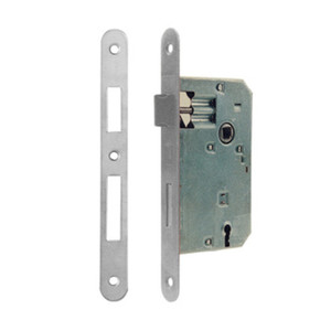 Serratura Brevettata Quadro 8 mm Interasse 70 mm Nichelata da 50 mm Bordo Tondo - Product Image 1