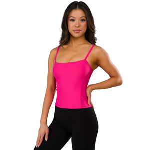 Basics Cami Tank Top sans couture léger et extensible pour femme, idéal pour la gym et les superpositions, coupe confortable, rose Bloom - Product Image 1