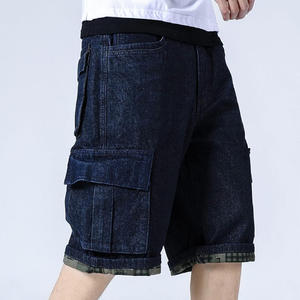 Pantalones cortos de mezclilla para hombre personalizados transpirables OEM ropa de calle de tela de algodón de verano con opciones de impresión de logotipo y etiqueta privada - Product Image 3