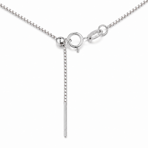 925 Sterling Silber 0,8mm Runde Box-Nadelkette Halskette 50cm 1,36g Federring-Verschluss Schmuckkette - Product Image 2