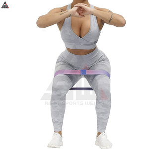 Conjunto Deportivo de 2 Piezas para Mujer, Talla Grande, Cintura Alta, Levanta Glúteos, Diseño de Malla Transpirable, Color Sólido - Product Image 6