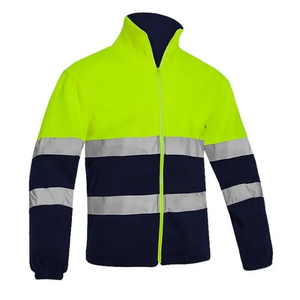Men's <b>Lightweight</b> Breathable SoftShell Reflective <b>Hi</b> <b>Vis</b> Construction Safety <b>Jacket</b> Waterproof Cotton for Winter Logo - Product Image 2