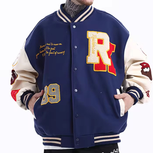 Top Trending Stand Collar Canvas High Street Varsity Hooded Jacket High Quality Breathable Customizable Colors Front <b>Winter</b> - Product Image 5