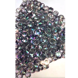 335 piezas de cuarzo místico 10mm faceta redonda 960 Cts Iroc ventas alta calidad Topacio místico corte de piedras preciosas sueltas US $132 para todos - Product Image 3