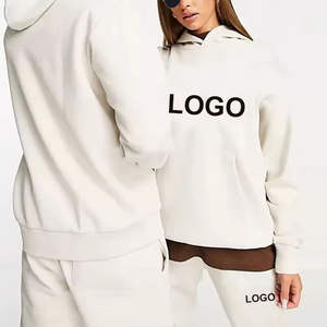 Ensemble sweat à capuche unisexe 100% coton avec impression en mousse 3D Puff Heavyweight Terry Joggers Sweatpants Logo personnalisé de haute qualité - Product Image 3