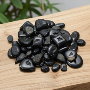 Cabujón de Ágata Druzy Negra Natural en Rodajas Sueltas para Fabricación de Joyería, Venta al por Mayor, Certificado CNAS, Joyería GRV - Product Image 2