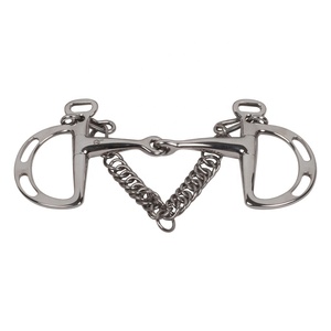 Kimblewick Uxeter Copper Link Horse Bits Equipo ecuestre equino de doble articulación Caballo de cuero duradero Cría estable - Product Image 6