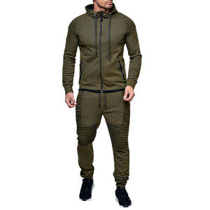 Chándal con capucha de color de contraste fresco para hombre, conjunto de ropa deportiva de 2 piezas para Hip Hop, correr, trotar, ciclismo, deportes, precio razonable - Product Image 4