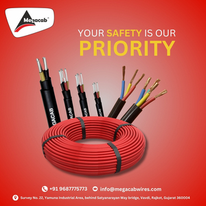 Cable plano sumergible MEGACAB de 3 núcleos de 10mm cuadrados, alambre de cobre trenzado, aislamiento de PVC para aplicaciones de potencia de motor de bomba - Product Image 5