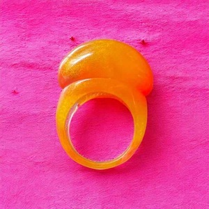 Resin Acrylic Rings Round Shape Handcrafted Love Ring Women Party Jewelry Wholesale Supply for Best Price - Product Image 2