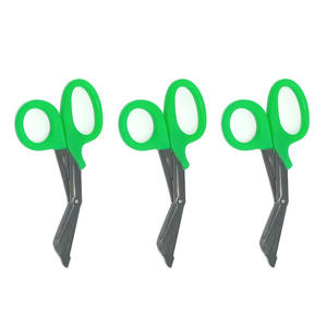 Tijeras de utilidad verde de 7,25 \ "para vendaje EMT/EMS, suministros de enfermera paramédica, fórceps de acero inoxidable, fuente de alimentación Manual - Product Image 3