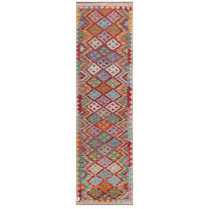 Tapis de couloir Maimana Afghanistan Kilim 297 x 85 cm - Product Image 1