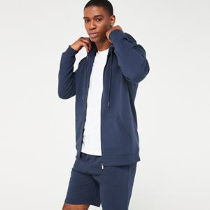 เสื้อฮู้ดดี้ผู้ชายผ้าฝ้ายคุณภาพสูง ซิปหน้า สั่งทำได้ ปักลายได้ เหมาะสำหรับออกกำลังกาย ผ้าฝ้ายผสมโพลีเอสเตอร์ เฟรนช์เทอร์รี่ สำหรับฤดูหนาว พร้อมป้ายแบรนด์ส่วนตัว - Product Image 3