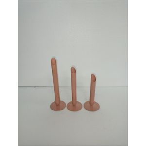 Bougeoir en métal noir industriel vintage, ensemble de bougeoirs coniques faits à la main de luxe pour la décoration de restaurant, d'hôtel et de fête de mariage - Product Image 3