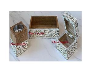 Advantageous Design Sandalwood <b>Incense</b> Burner with Mubkhara <b>Box</b> & Tray for Religious Home & Hotel Tableware Use - Product Image 4