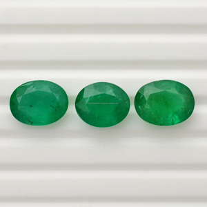 Direct de l'Inde naturel zambien émeraude 11X9mm ovale coupe à facettes pierres précieuses en vrac de qualité supérieure pierre précieuse en vrac lot de gros - Product Image 2