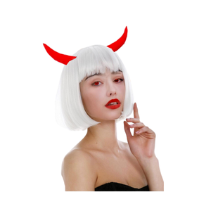 Parrucca Sexy con corna Costume per Halloween o Cosplay migliora il tuo Look con stile e drammaticità! - Product Image 1
