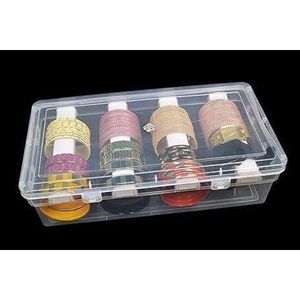 กล่องใส่เครื่องประดับ Tishya Home Clear Bangle & Vanity Box แบบพกพา 4 ช่อง แพ็ค 2 ชิ้น สำหรับผู้หญิง หลายสี ความจุ 1-3 ลิตร - Product Image 3