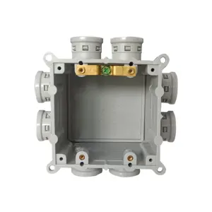 High strength PVC ETL certified square plate box with molded connectors 8 inlet 1 outlet standard PVC