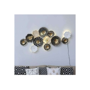 Figurines abstraites verticales en métal art déco Sculpture murale artisanale multicolore pour la décoration de la maison Salon - Product Image 3