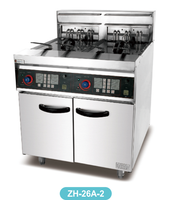 Friteuse électrique commerciale verticale Campbon ZH-26A-2 à 2 cuves et 4 paniers, 30L*2, contrôle numérique, autonome
