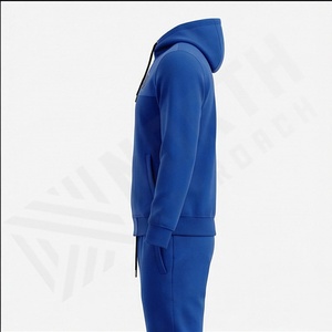 Ensemble de survêtement de sport de qualité supérieure, veste de survêtement zippée, jersey, polyester, nylon, polaire technique, logo personnalisé, vêtements de sport pour hommes, salle de sport - Product Image 3
