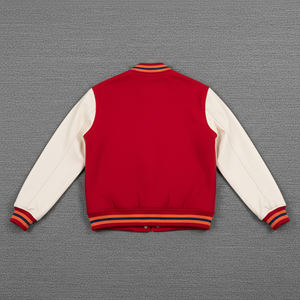 Veste de baseball universitaire pour homme avec logo brodé personnalisé, dernier design, imperméable, à capuche, manches en toile, en gros - Product Image 6