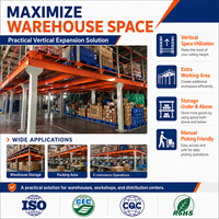 Plateforme de mezzanine en acier à support de rack, système de stockage robuste pour entrepôt, plateforme de mezzanine en grille d'acier