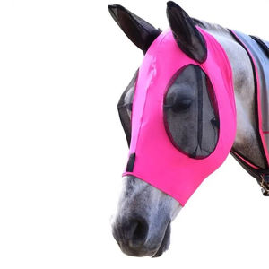 Equipo transpirable para el cuidado del caballo con protección para las orejas Máscara de mosca de caballo de malla - Product Image 1