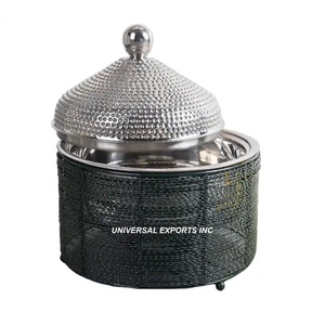 Round Shape Stainless Steel <b>food</b> <b>Warmer</b> Nice Quality Handmade Designer Casserole Classic Stylish metal Hotpot - Product Image 1