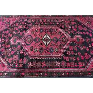 พรมตุรกีลายดอกไม้สีแดง ขนาด 4x7.2 ฟุต สไตล์วินเทจ ทำจากขนสัตว์ - Product Image 5