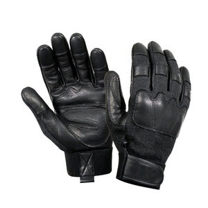 Gants tactiques en cuir pour hommes de qualité supérieure pour le sport - Doigts entiers, légers, antidérapants et avec sangle de poignet réglable - Product Image 6