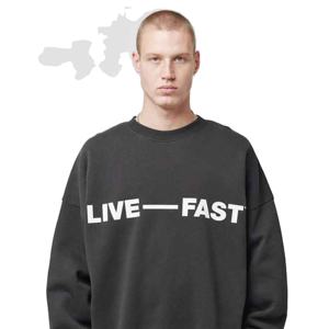 Suéteres de punto con cuello redondo de Cachemira y lana de algodón con logotipo personalizado para hombre, suéter de punto con patrón de personajes de gran tamaño para hombre - Product Image 2