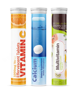 GMP Factory Suplementos de vitamina OEM Calcio Tableta efervescente Vitamina C Tabletas efervescentes - Product Image 1
