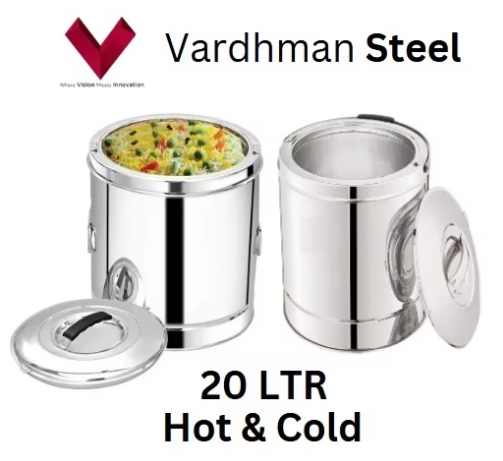 Customized Logo 20LTR Stainless Steel Hot Pot Large Metal Cooking Pot Food Warmer Casserole High Quality for Soup