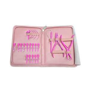 Meilleure couleur unique, conception entièrement personnalisée, ensemble d'outils d'extension de cheveux avec logo personnalisé avec pinces et accessoires d'extension de cheveux - Product Image 1