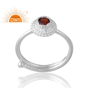 Amazing Design 925 <b>Silver</b> Natural <b>Garnet</b> Gemstone <b>Ring</b> For Women Custom Jewelry For Women Gift For Her - Product Image 1